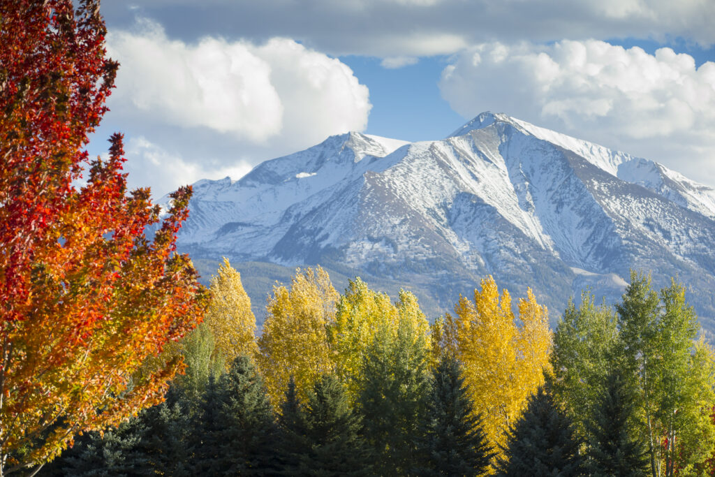 Fall Colors surrounding Mt. Sopris in Carbondale, Colorado