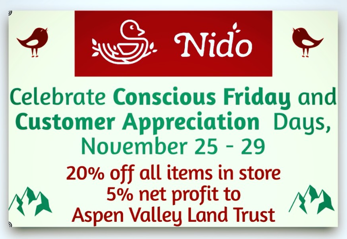 >Conscious Friday and Customer Appreciation Days at Nido